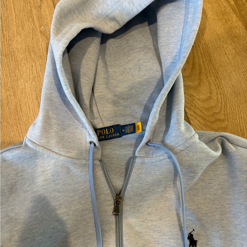 Polo Ralph Lauren Men's Full Zip Hoodie and jogger pants Medium Heather Blue - Picture 3 of 8